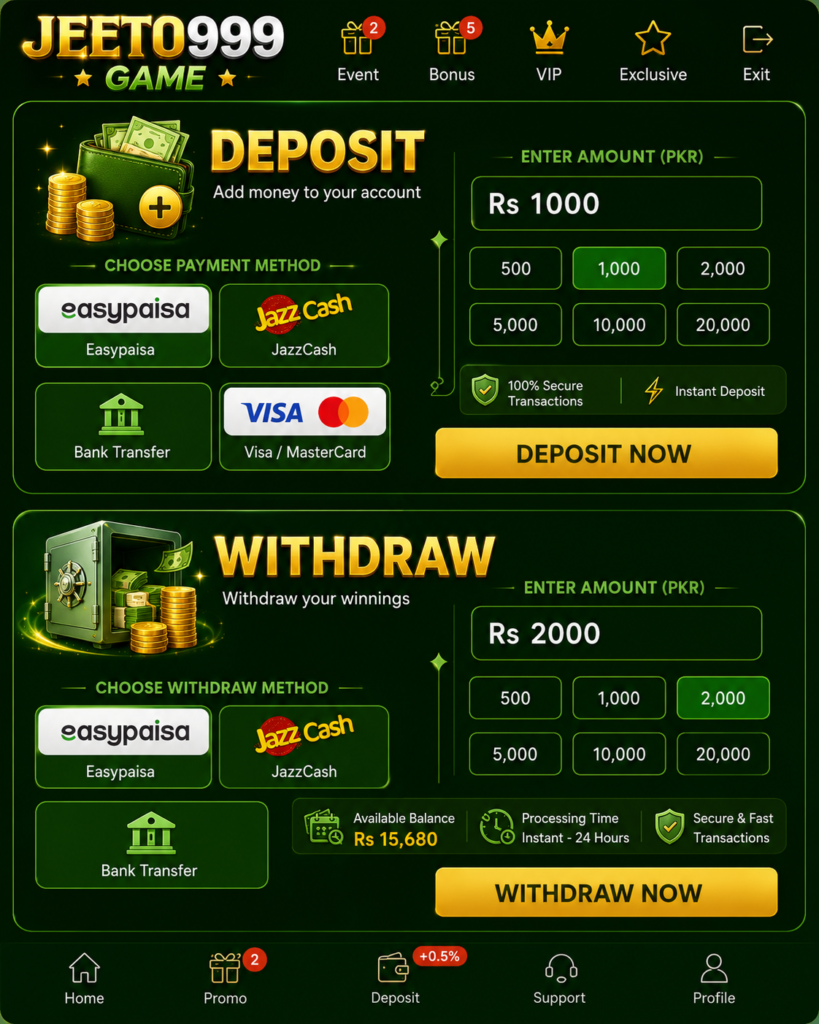 Deposit and Withdrawal