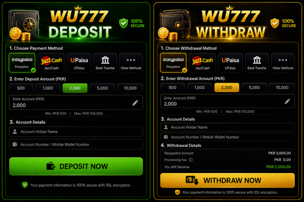 Deposit and Withdrawal