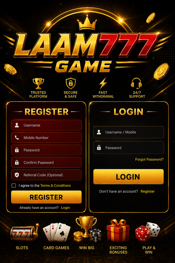 Registered and Login Laam777 App