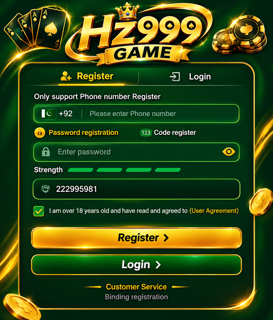 HZ999 Registered and Login