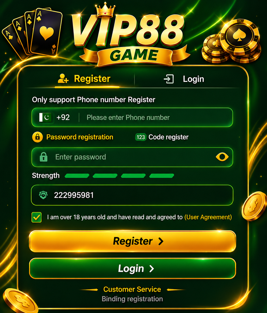 Registered and Login VIP888 APK