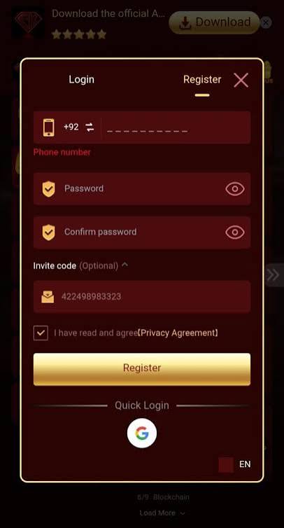 Login and registered