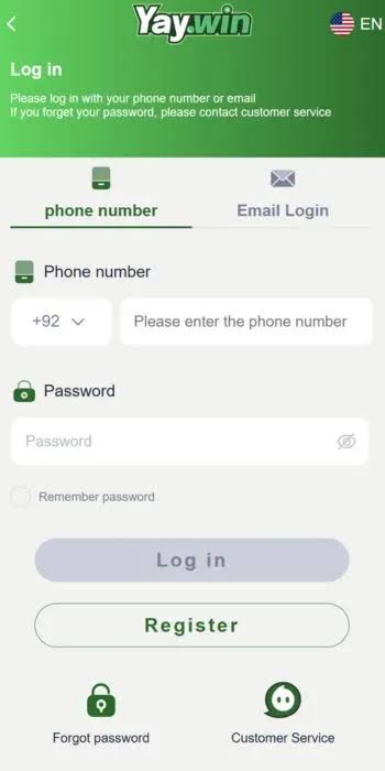 Login YAY Win