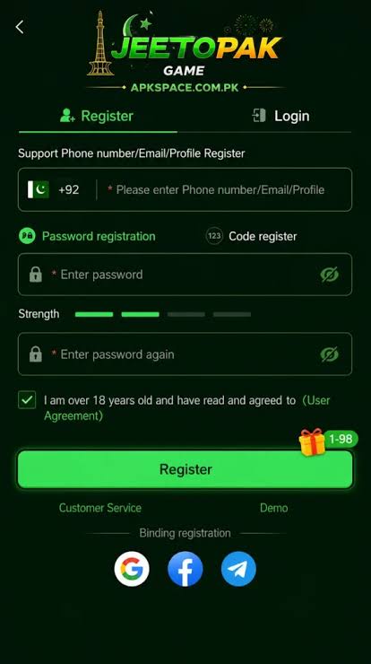 login and registered