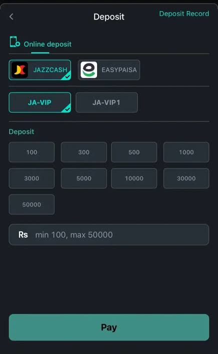 Deposit and Withdrawal